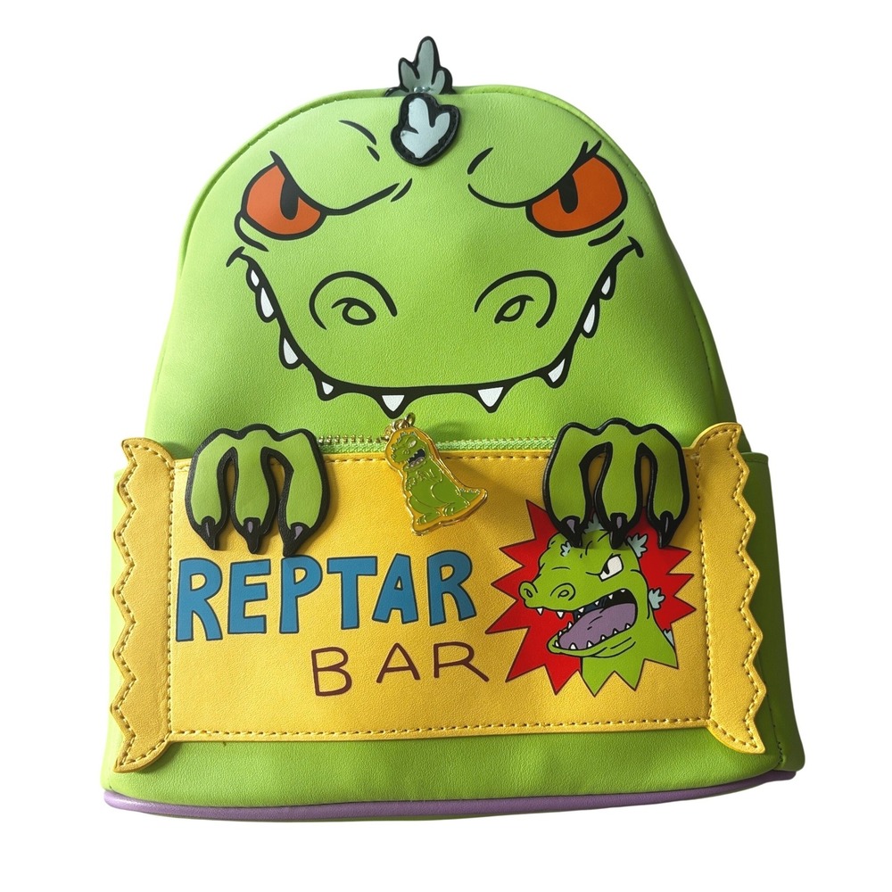 Loungefly Nickelodeon Rugrats Reptar Bar Mini Backpack Lime Green New NWT